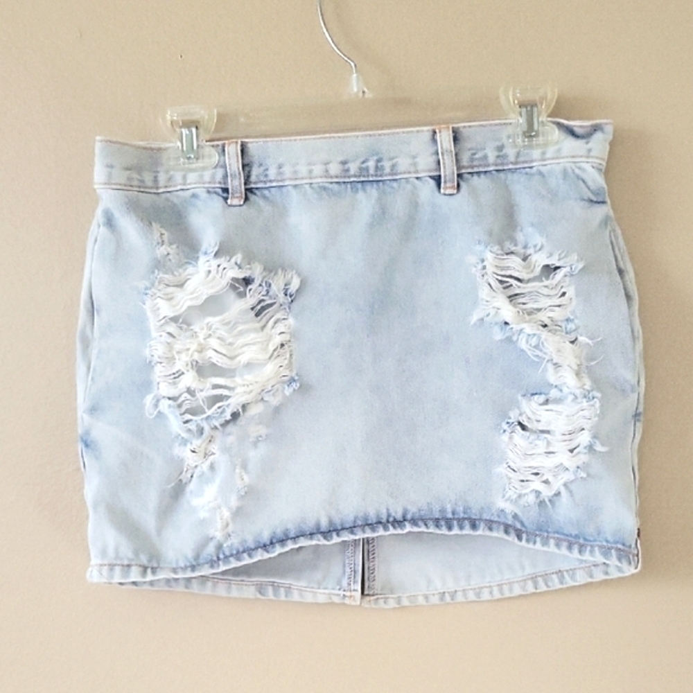 One Teaspoon Mini Free Love Modern Low Waist Denim Pencil Skirt - Size 28